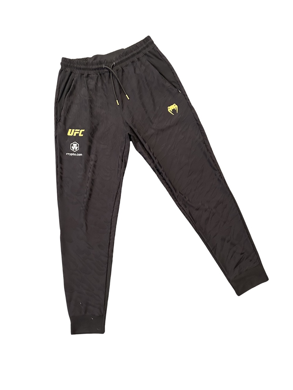 UFC Black Athletic Joggers with Gold Logo